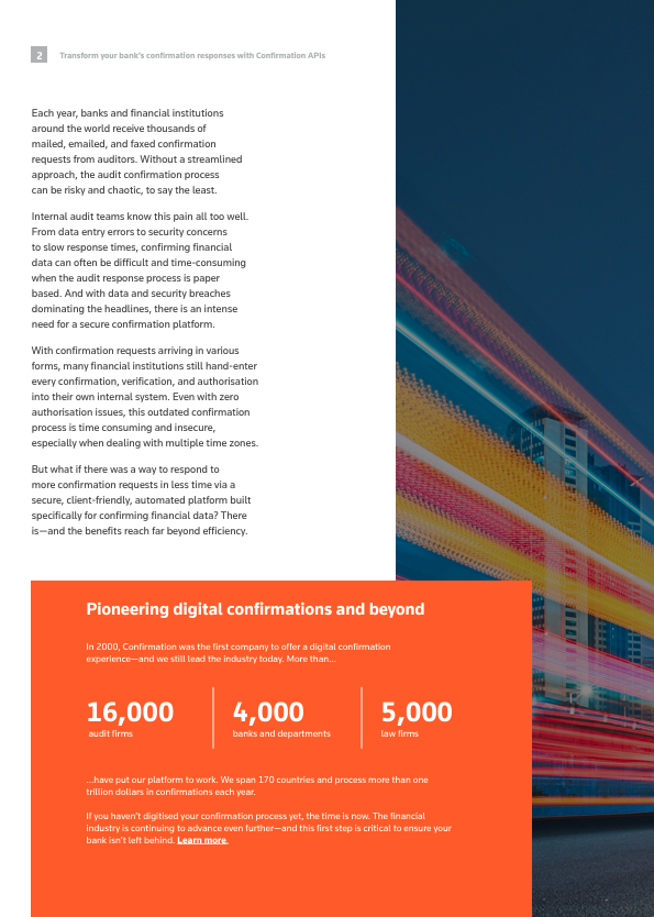 Confirmation API Sample Page 