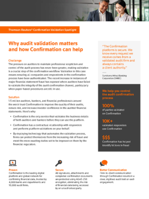 Why audit validation matters and how Confirmation can help Page