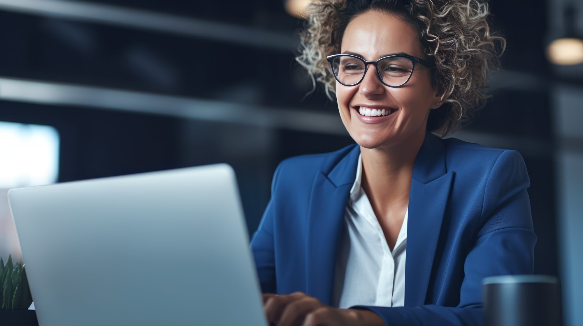 Employee at laptop
