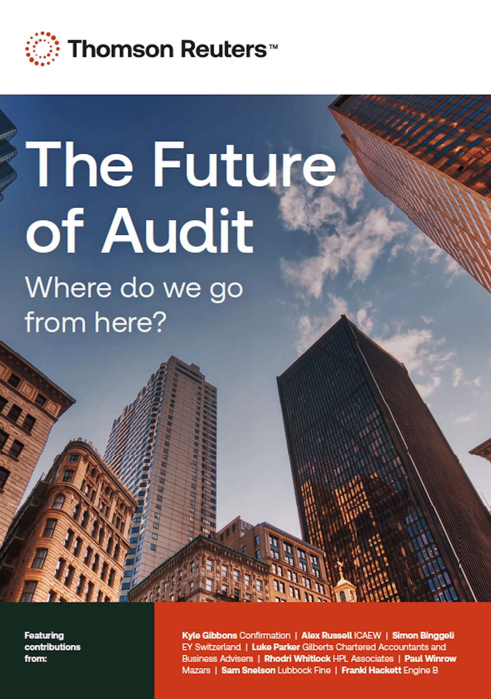 Future of Audit Where do we go from here? Cover page