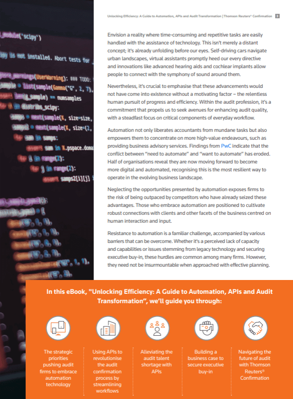 A preview of Unlocking Efficiency: A Guide to Automation, APIs and Audit Transformation Guide